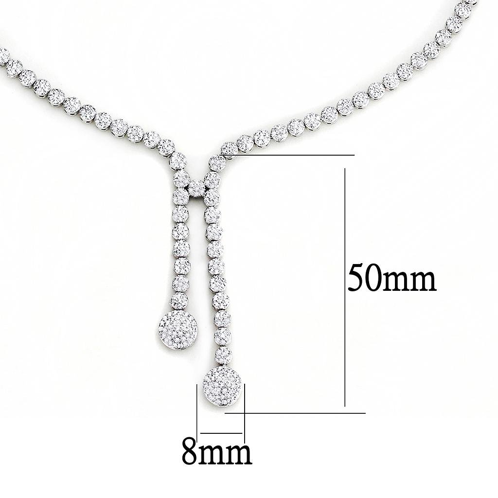 Silver-Tone Brass Cubic Zirconia Jewelry Set - Image 3