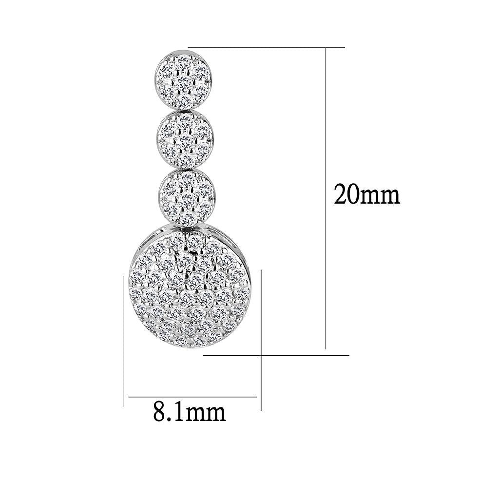 Silver-Tone Brass Cubic Zirconia Jewelry Set - Image 5