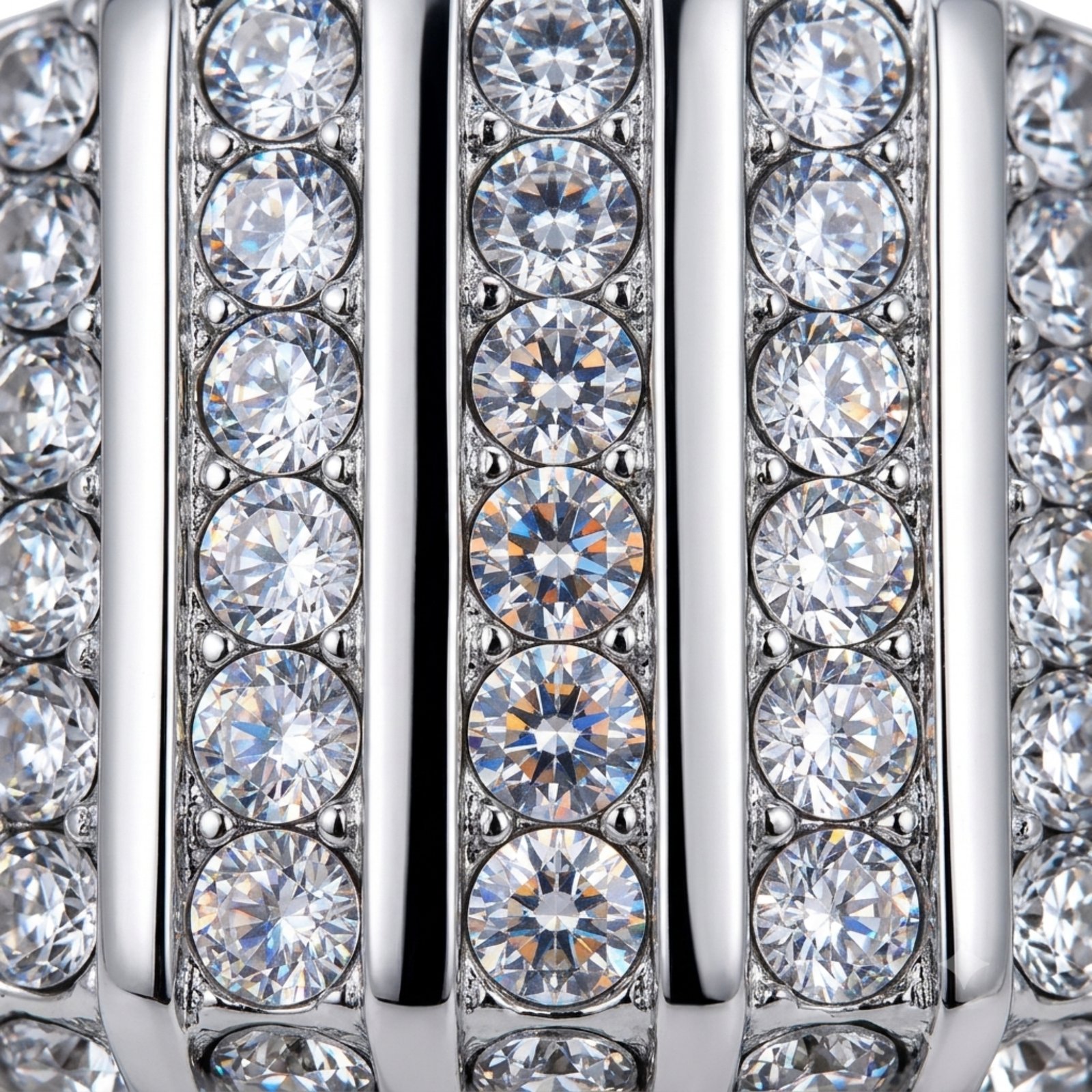 Stainless Steel Crystal Pavé Ring - Image 2