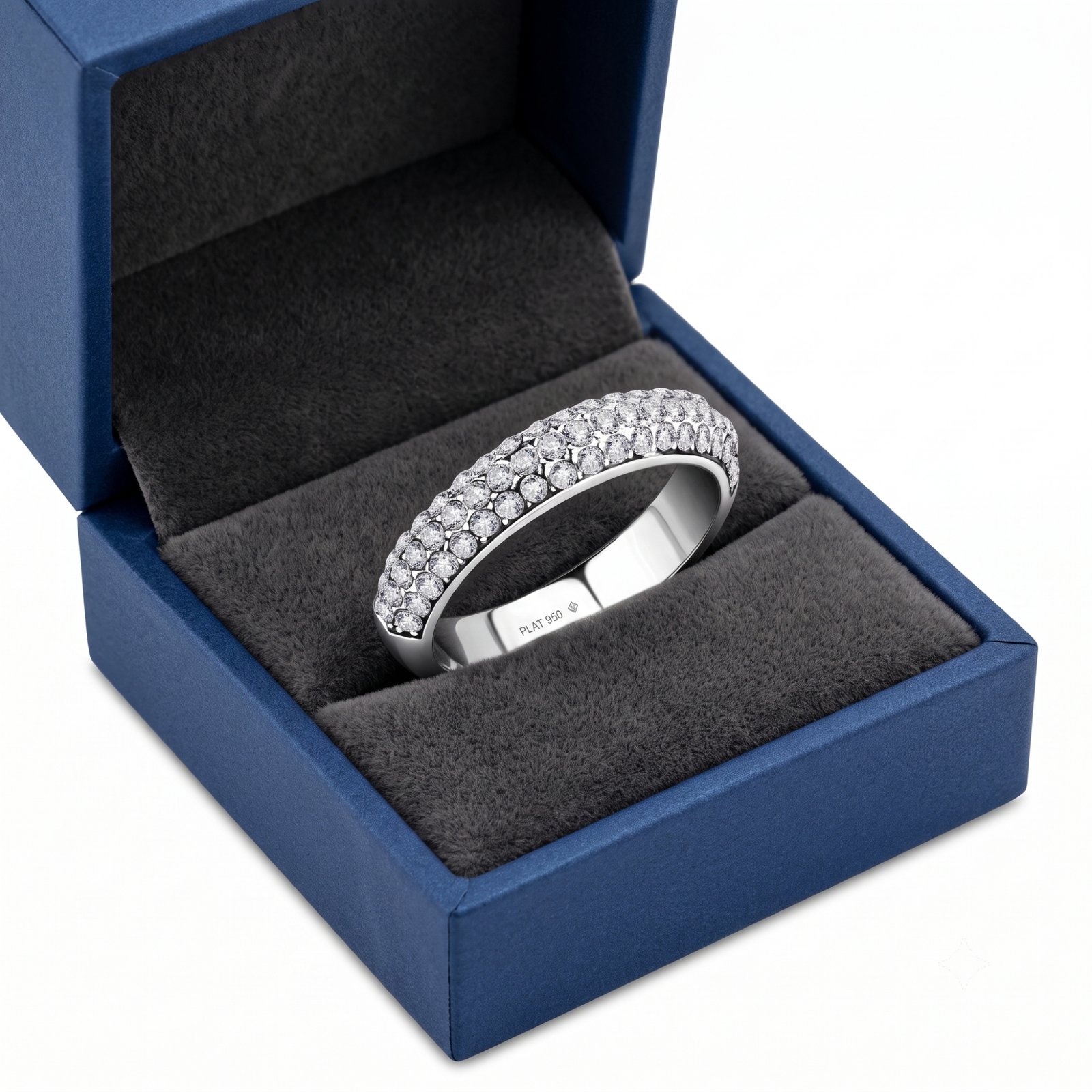 Stainless Steel Crystal Pavé Ring - Image 5