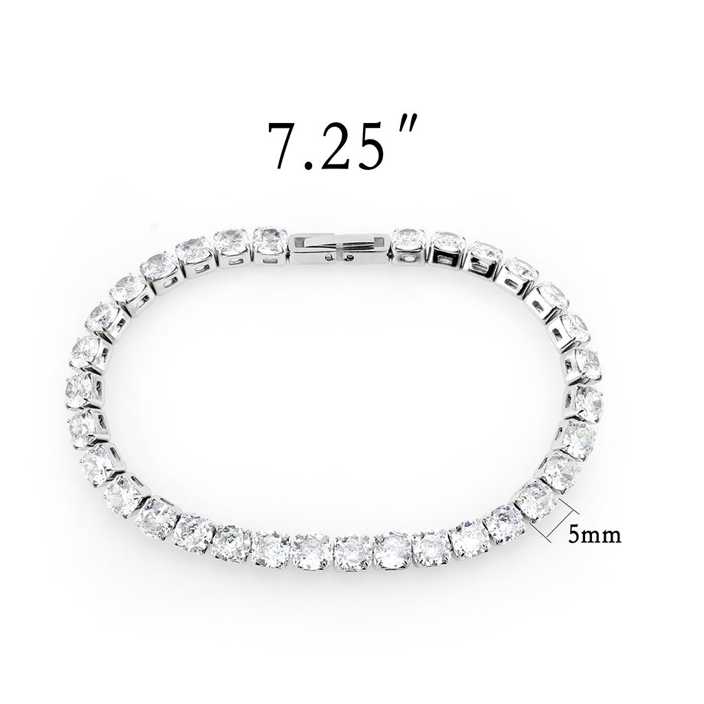 Stainless Steel Cubic Zirconia Bracelet - Image 2