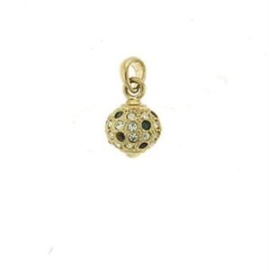 Gold-Tone Brass Multicolor Crystal Pendant