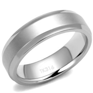Men's Polished Stainless Steel Minimalist Ring