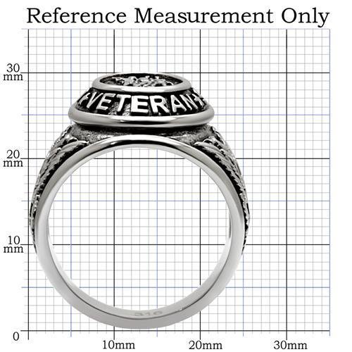 Men’s Polished Stainless Steel Black Epoxy Ring - Image 2