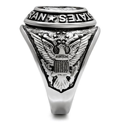 Men’s Polished Stainless Steel Black Epoxy Ring - Image 7