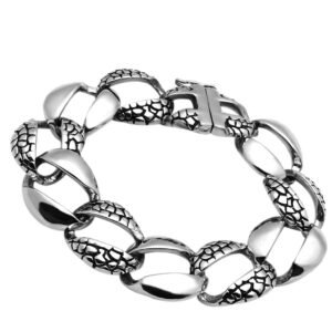 Men's Polished Stainless Steel Bracelet — Style 01